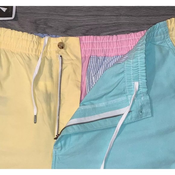 Polo Ralph Lauren Men 2XL Classic Fit 6" Oxford Color Block Elastic Waist Shorts - Picture 7 of 7